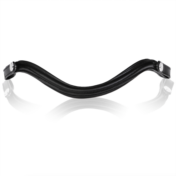 Classic curved leather browband - Lumiere Equestrian