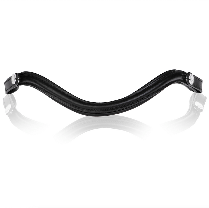 Classic curved leather browband - Lumiere Equestrian