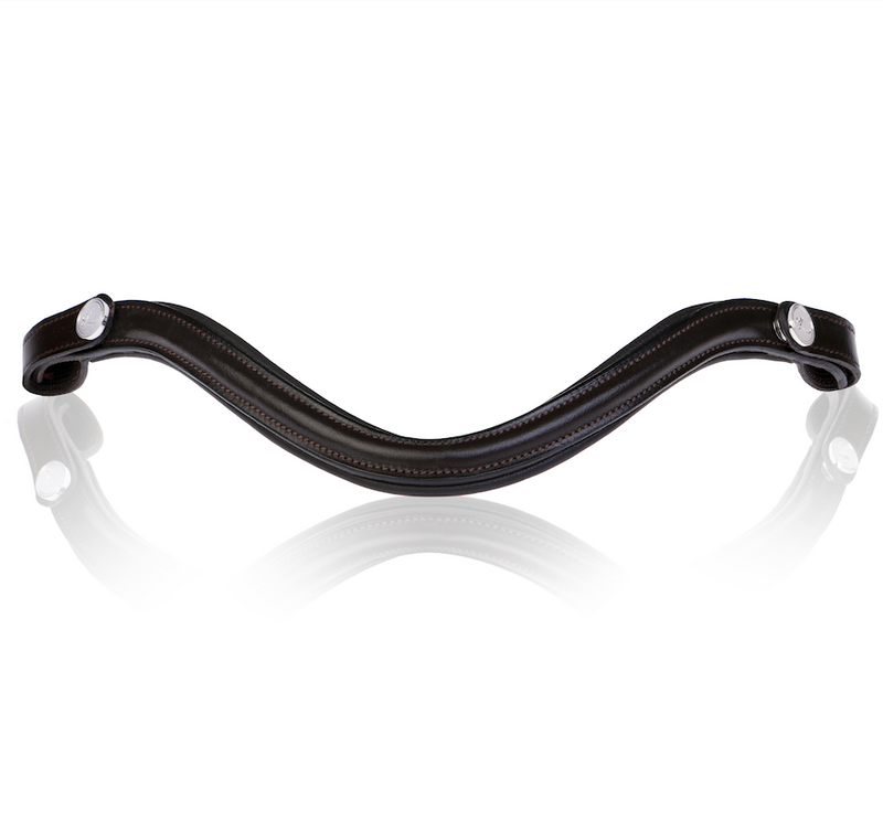 Classic curved leather browband - Lumiere Equestrian