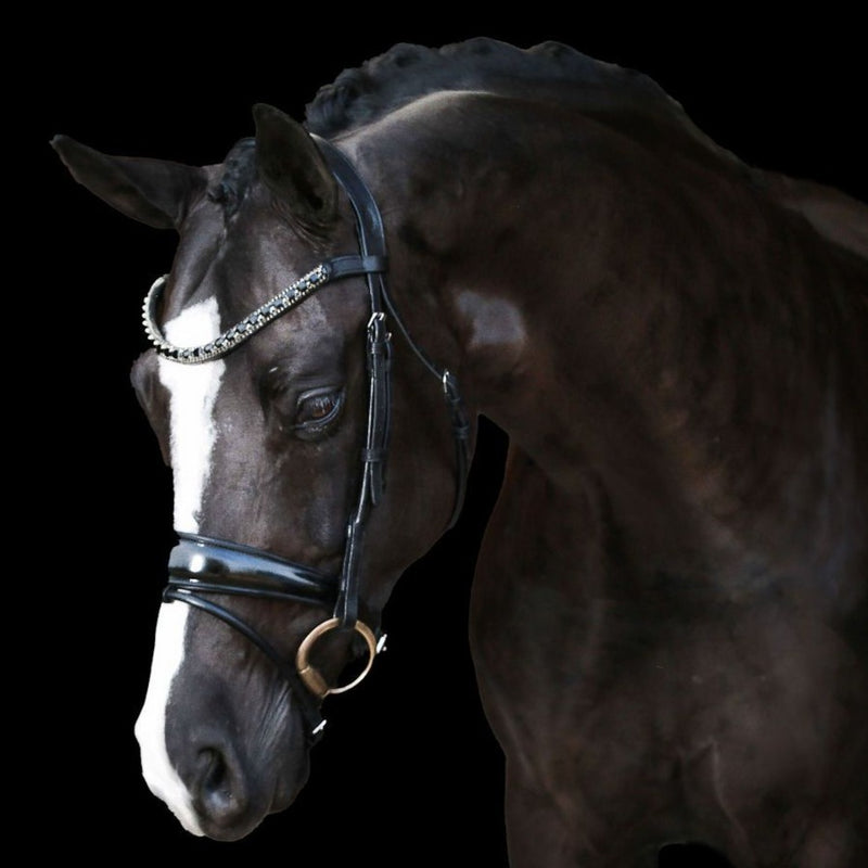 'Audrey' black Italian leather bridle