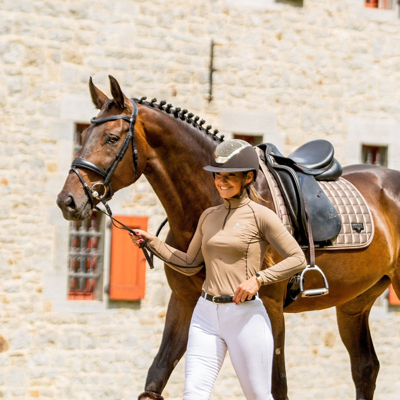 'Alina' bridle (convertible) - black & brown - Lumiere Equestrian