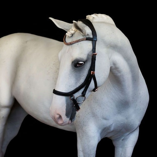 'Aria' bridle (Euro version) - black - Lumiere Equestrian