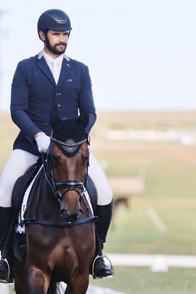 'Alicia' dressage breastplate - black - Lumiere Equestrian