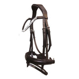 'Anastasia' Italian leather bridle (convertible) - brown - Lumiere Equestrian