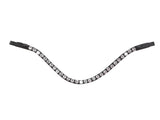 Diamante crystal browband - (black leather) - Lumiere Equestrian