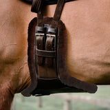 Short stud girth - build your own (brown sheepskin) - Lumiere Equestrian