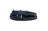‘Amie’ rolled Italian leather bridle (hanoverian) - black - Lumiere Equestrian