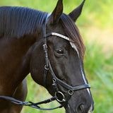 'Azure' (micklem style) Italian leather bridle - black - Lumiere Equestrian