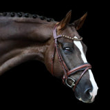 'Arabella' Italian leather bridle (hanoverian) - brown - Lumiere Equestrian