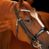 'Amie' luxury leather bridle - (double) - Lumiere Equestrian