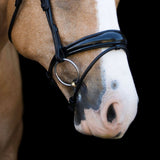 ‘Amie’ rolled bridle (hanoverian) - black - Lumiere Equestrian