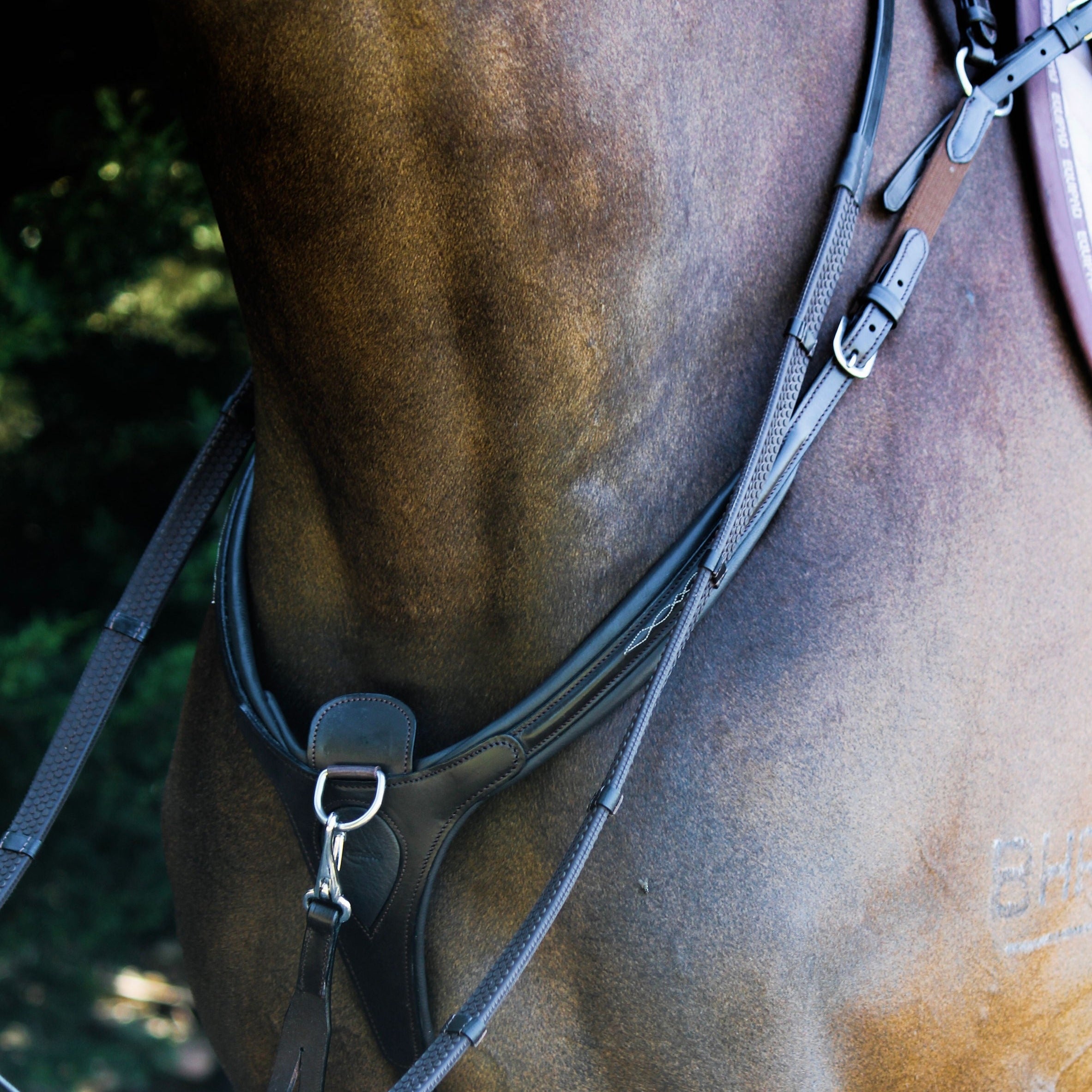 ‘Victory' 3-point Leather Breastplate - Lumiere Equestrian