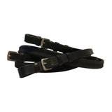rolled Italian leather bridle (cavesson) - black