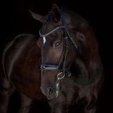 'Audrey' black Italian leather bridle - Lumiere Equestrian