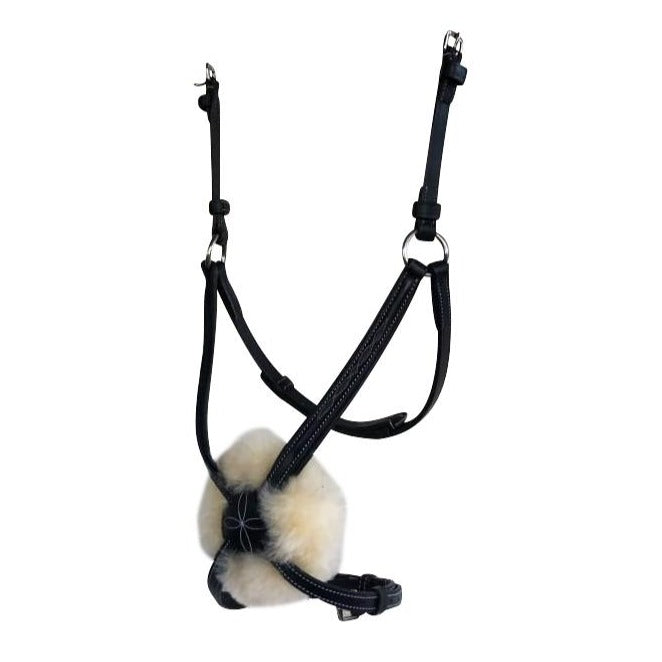 Grackle noseband - with sheepskin - Lumiere Equestrian