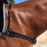 ‘Vida' Italian leather bridge breastplate - black - Lumiere Equestrian