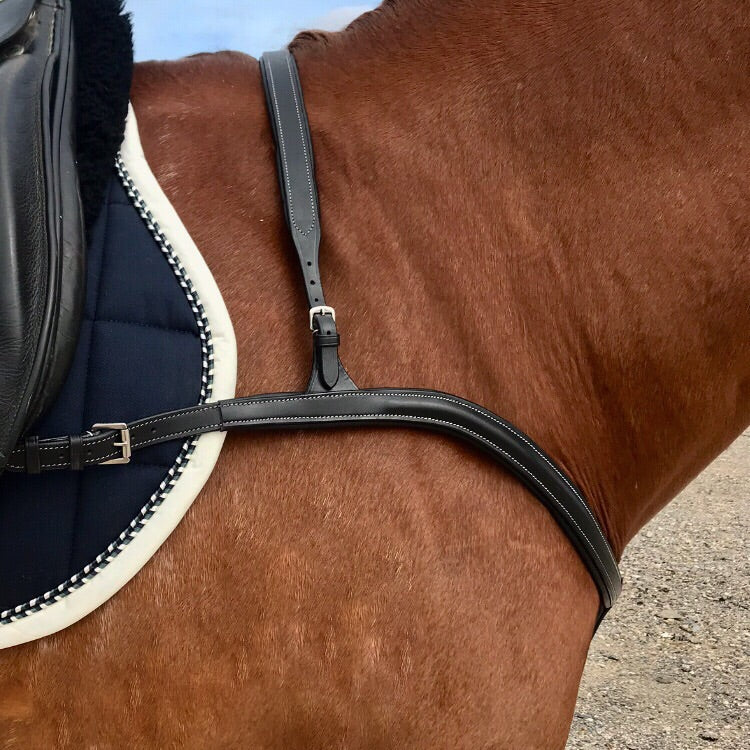 'Anka' breastplate - black & brown - Lumiere Equestrian