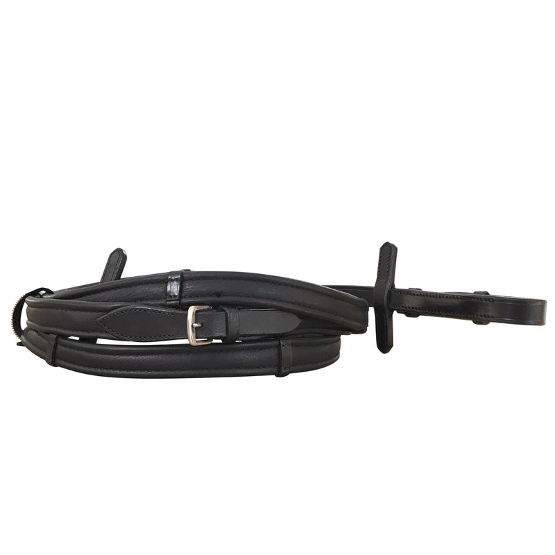 'Aurelie' Italian leather bridle (cavesson) - black - Lumiere Equestrian